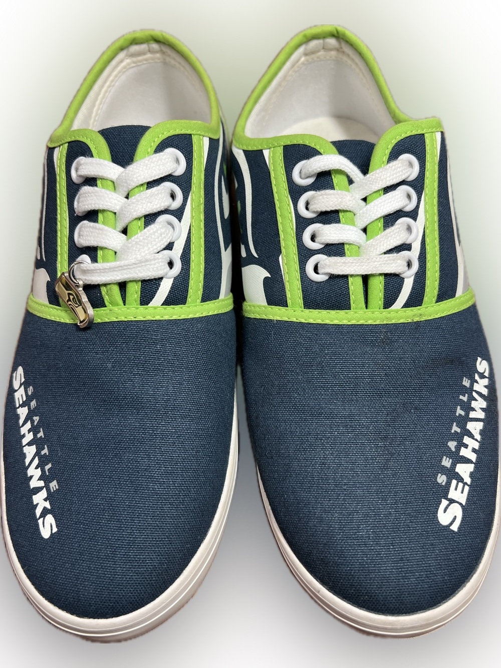 Seattle Seahawks Official NFL Canvas Sneakers | Women’s 8.5